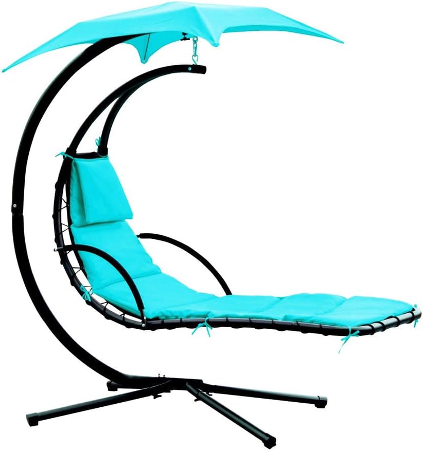 Hanging Chaise Lounger Chair Air Porch Swing Hammock Arc