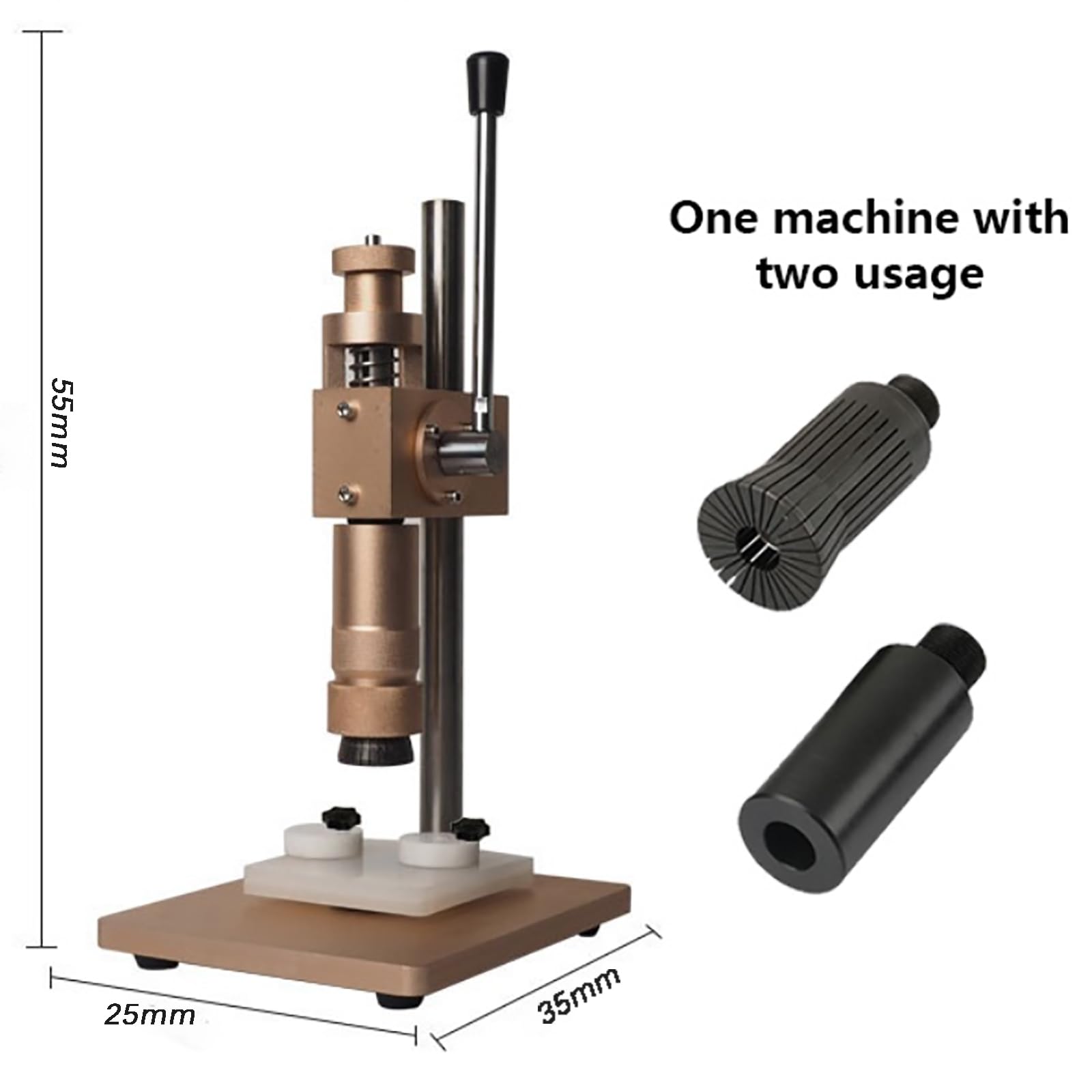 Máquina para prensar perfumes, máquina para tapar perfumes Manual, tapadora de Botellas Profesional de 13 mm/15 mm/18 mm/20 mm, Altura Ajustable, Conveniente y Flexible, para el hogar, Laboratorio,