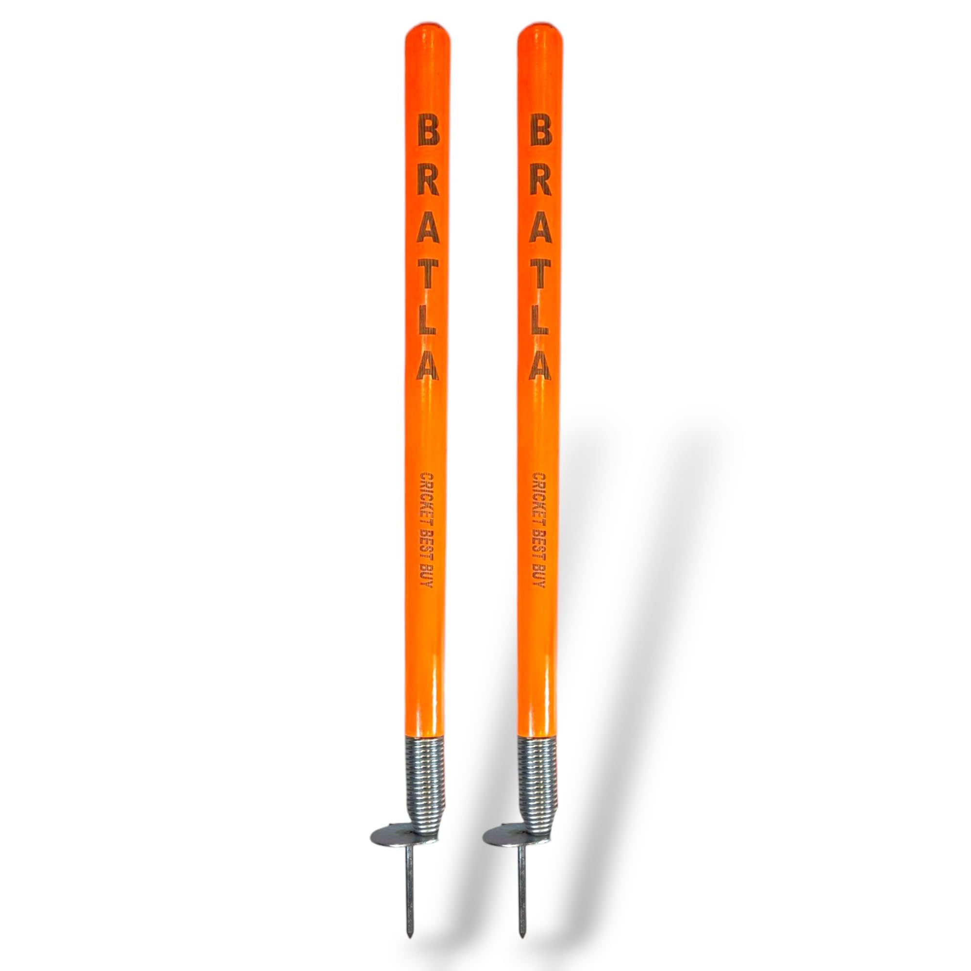 Cricket Target Stump Wicket for Fielding Bowling Training Practice Metal Spring Loaded Standard Full Size 28 Set of 2-image-3