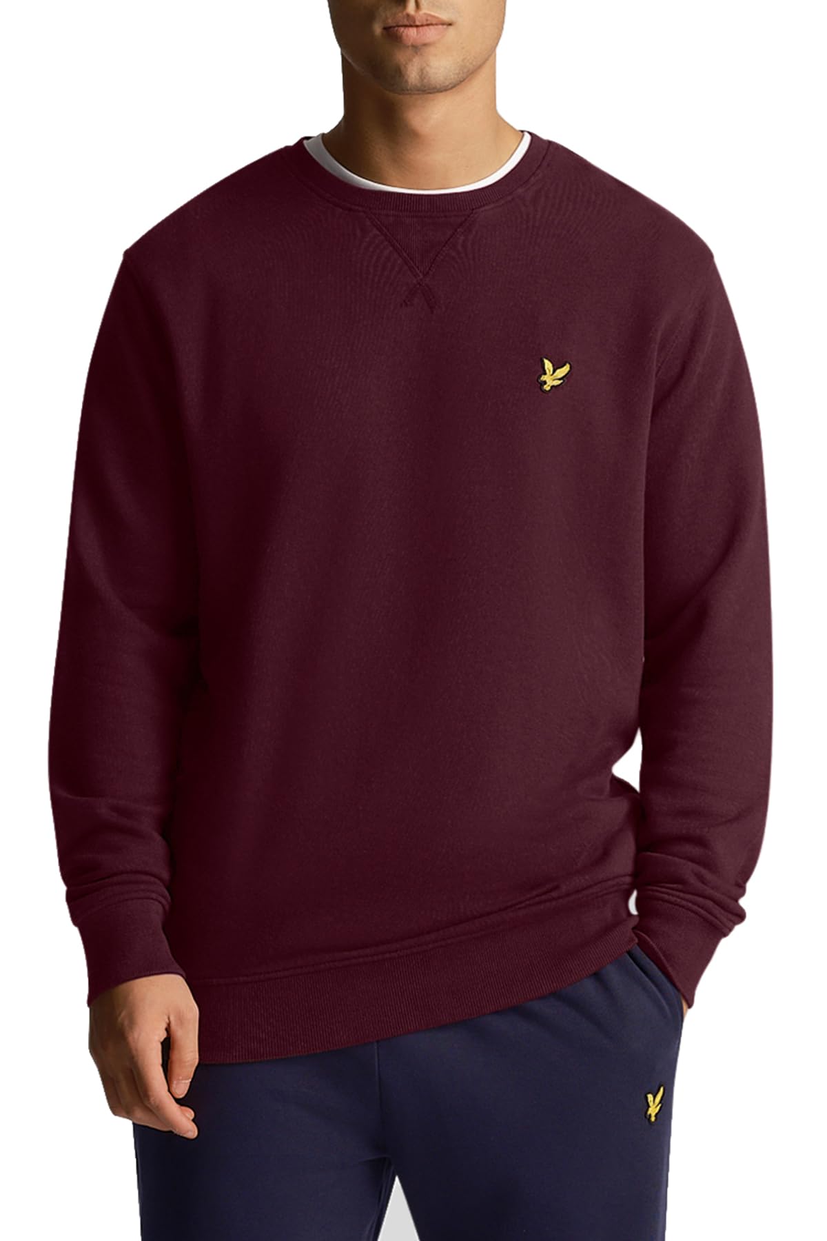 Lyle & Scott Mid Layers Crew Neck Sweatshirt Z562 Burgundy, XXL