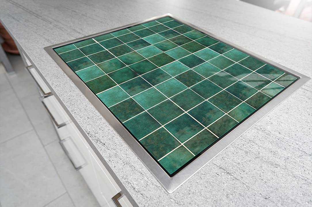 DarHaus Plaque De Recouvrement, 40 X 52 Cm, En Verre, Pour Cuisinières électrique, à Induction, Convient Comme Décoration, Protection