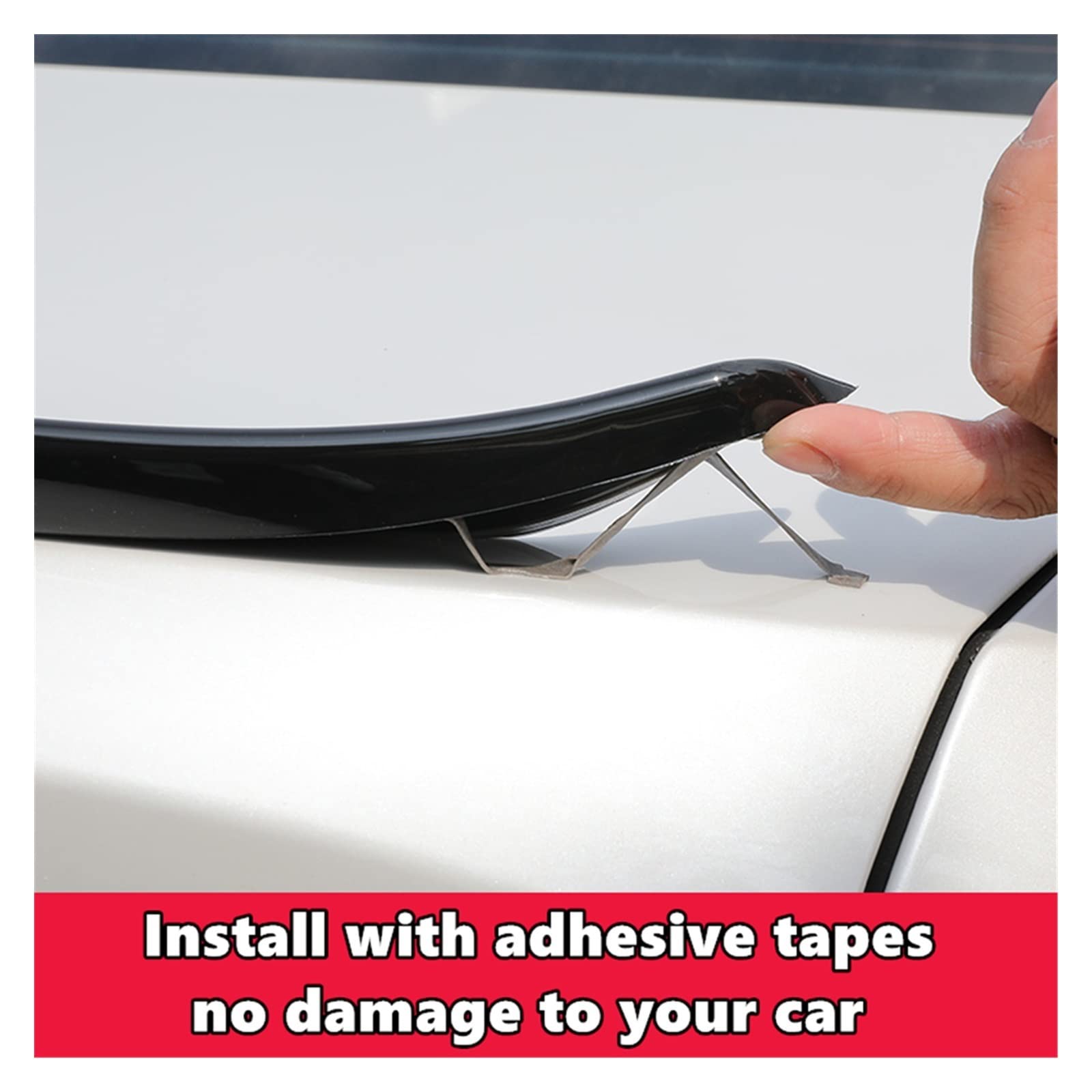 Coche ala Cola para Benz 120 CM Car Roof Lip Wing Spoiler Carbon Look Universal Rear Trunk Spoiler Wing TPU Alerón Trasero Coche (Color : Aspecto de Fibra de Carbono.)