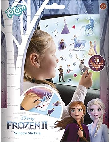 Disney Frozen II - Calcomanías para ventana con más de 70 calcomanías estáticas y una escena de paisaje por Anna & Elsa disponible en Yaxa Venezuela