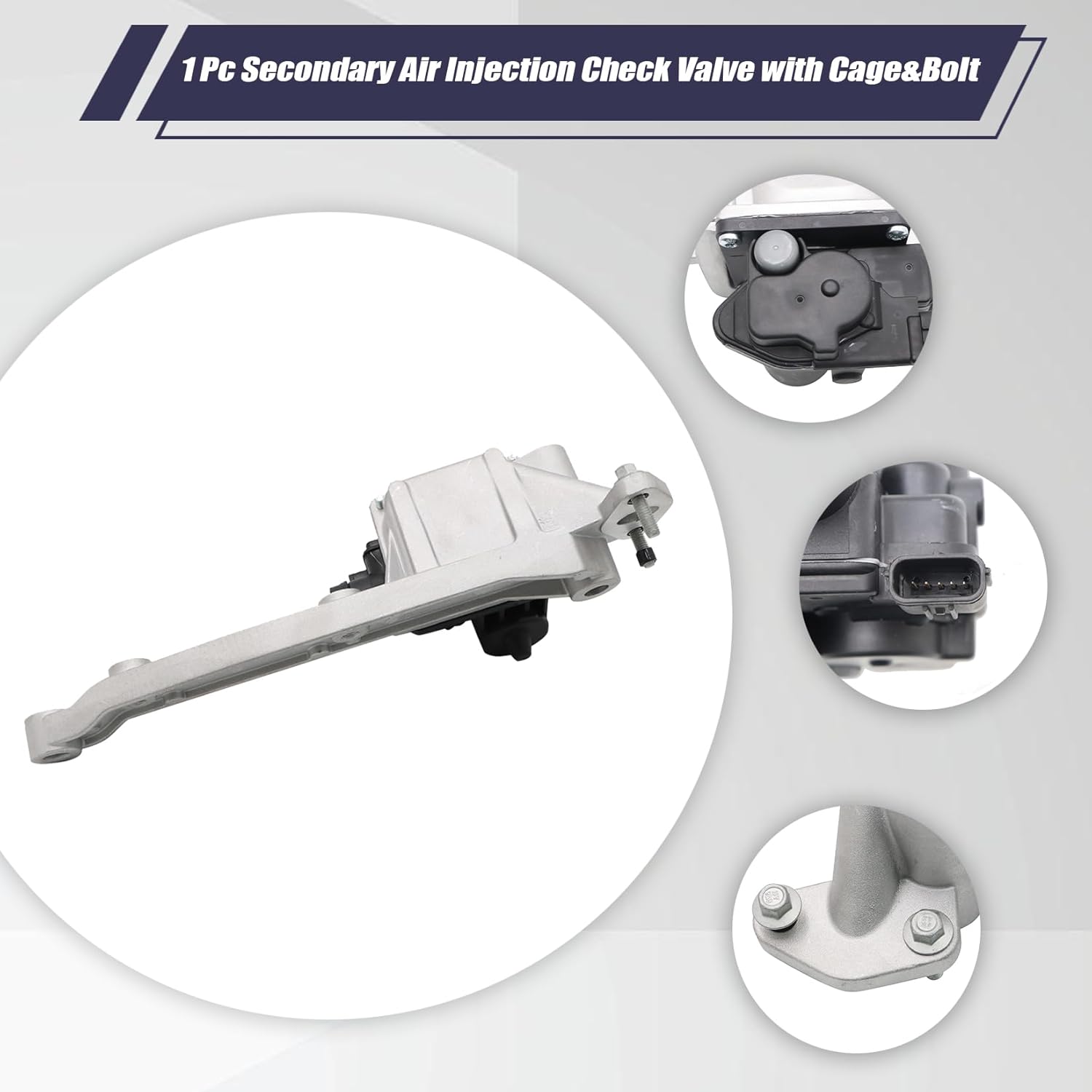 12623091 214-2150 Secondary Air Injection Check Valve with Cage&Bolt 12603418 1262369 fit for Chevy Equinox Malibu Cobalt fit for GMC Terrain fit for Buick LaCrosse Regal fit for Saturn Aura