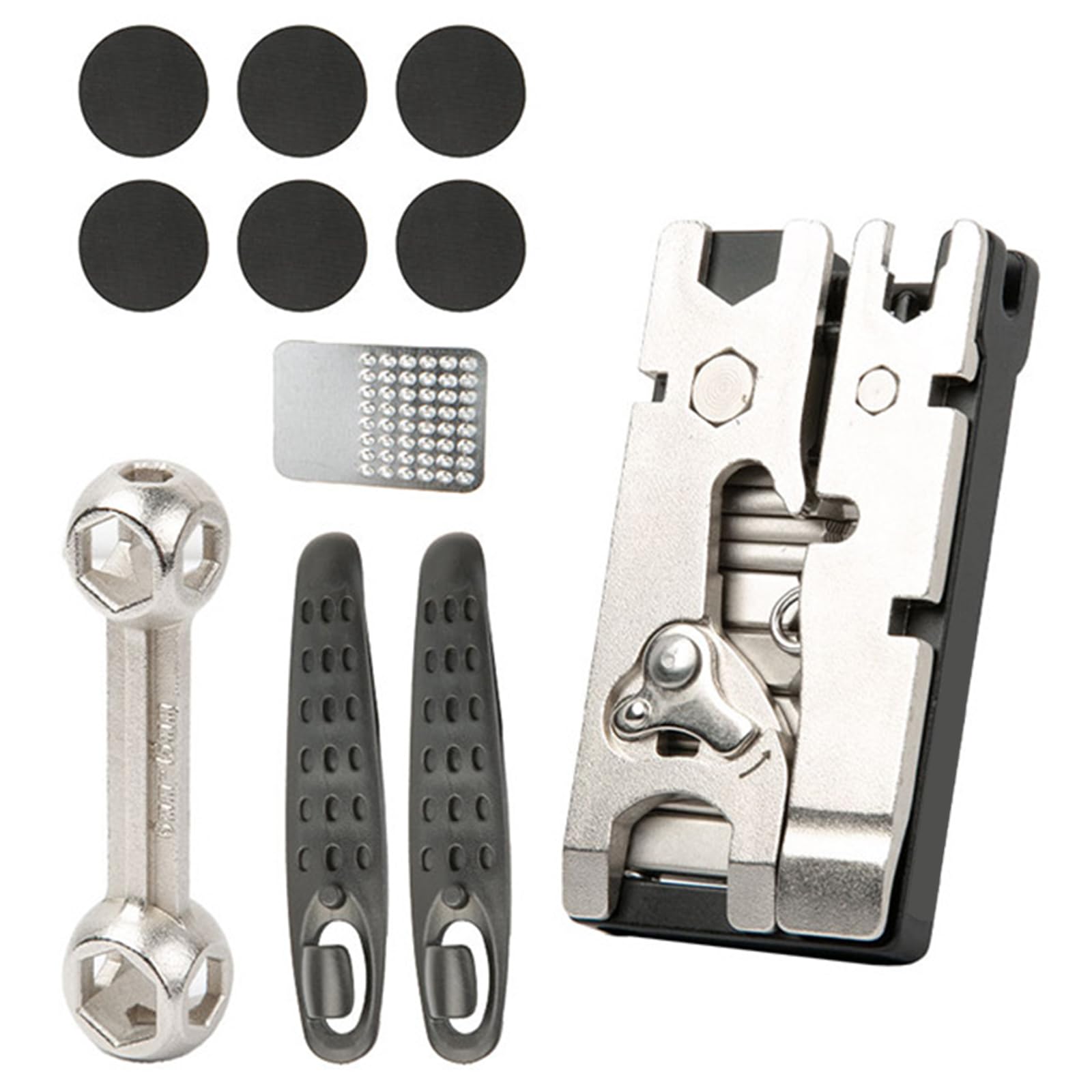 Tragbares Fahrradreifen Reparaturwerkzeug Set, multifunktionales Pannen Wartungswerkzeug, Fahrräder, Reifen Set mit Tasche, Fahrrad Reparatur