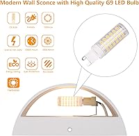 Vista 3 de Aipsun Aplique de pared de aluminio moderno LED para interiores, luces de pared interiores, 1 paquete, lámpara de montaje en pared con cable, luz