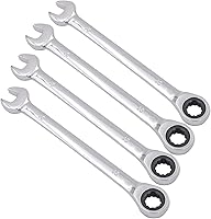 Vista 12 de KINJOEK Juego de llaves combinadas de trinquete de 0.236 in, 0.276 in, 0.315 in, 0.354 in, 0.394 in, 0.433 in, 0.512 in, diseño de 12 puntos, 72