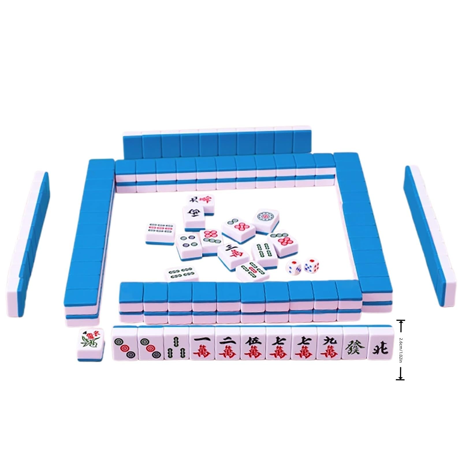 Mahjong clásico con azulejos completos y para noche de juegos familiares y desarrollo de habilidades 22