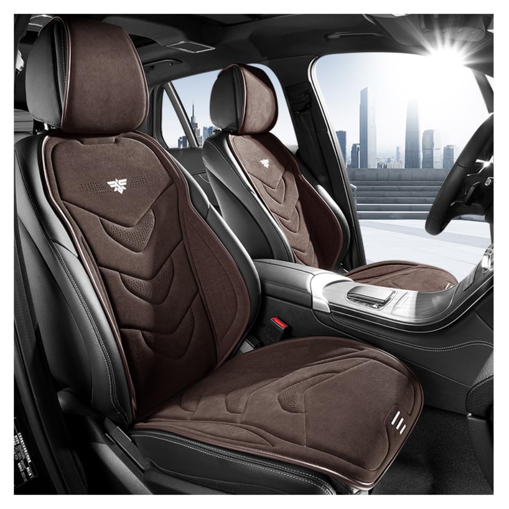 DESIAR Pokrowce na siedzenia samochodowe Seria do Mitsubishi Pajero 4 2 Sport Outlander XL ASX Montero akcesoria Lancer 9 10 Carisma Kompatybilny pokrowiec na fotel samochodowy_Kolor kawowy