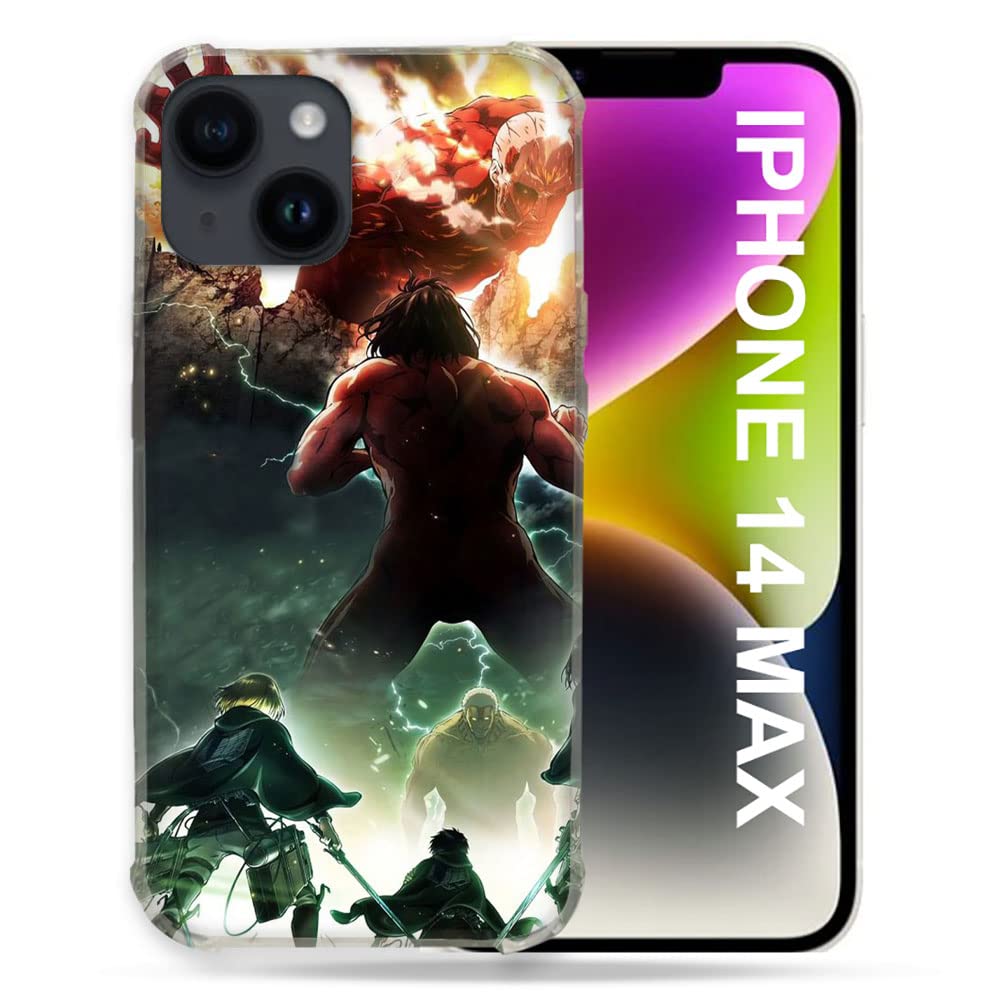 Coque MagSafe pour iPhone 14 Pro 6.1 Manga Attaque des Titans Combat