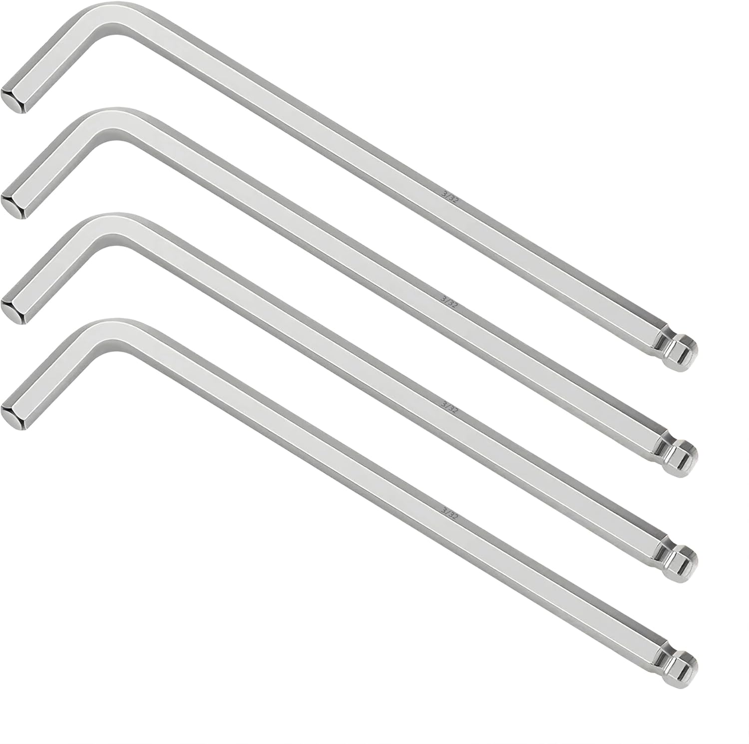5/64" Ball End Allen Hex Key Wrench, SAE Internal Hexagonal, Wrench L Shaped Long Arm Repairing Tool, 41Cr