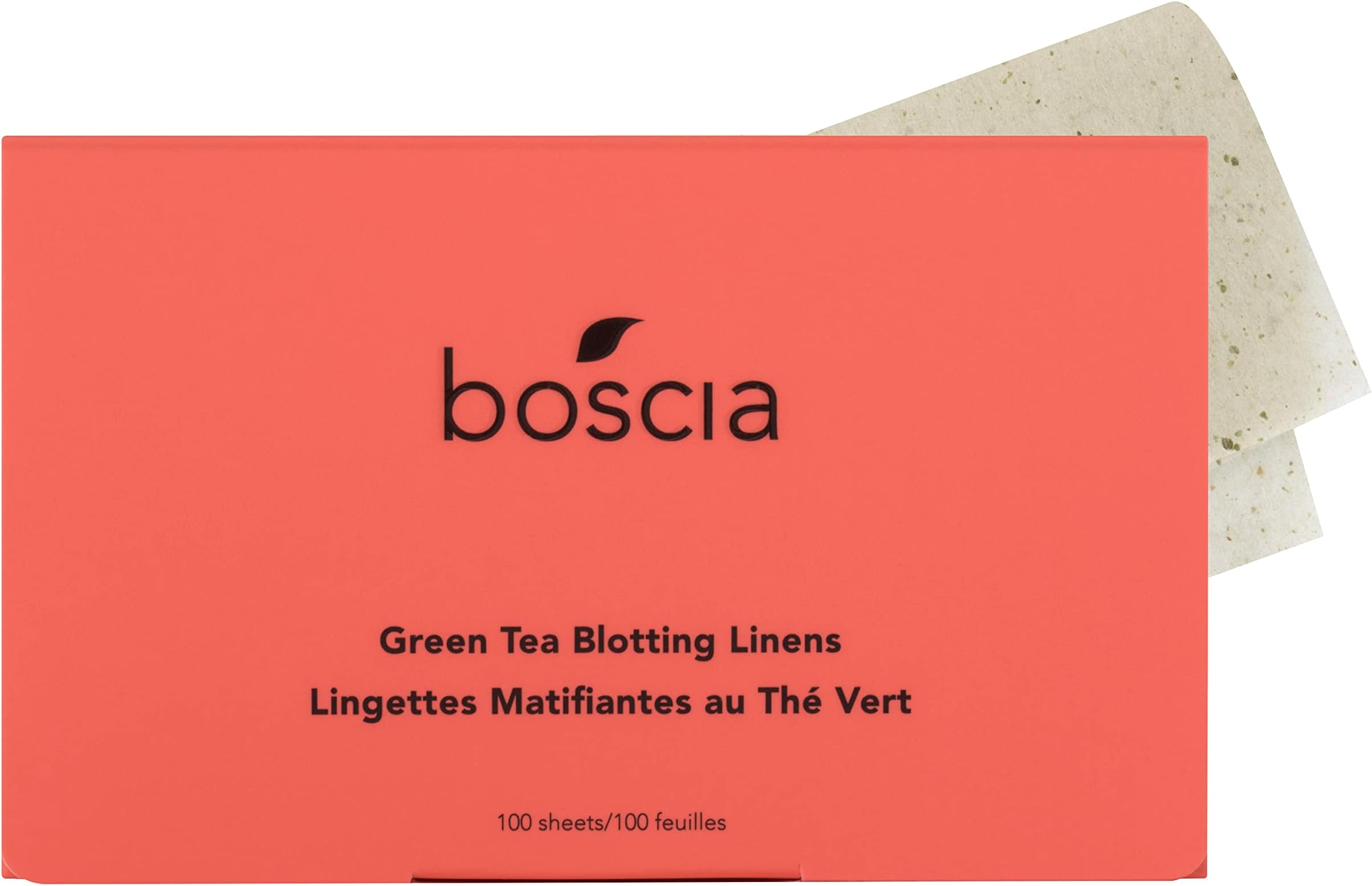boscia Green Tea Blotting Linens - Vegan, Cruelty-Free, Natural Skin Care - Oil Blotting Sheets for Face - For Combination to Oily Skin Types - Travel Size - 100 Sheets
