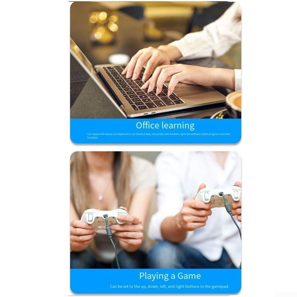 ComfyHarbor USB Dreifach-Fußschalter Pedal, programmierbarer 3-Pedal-Controller für PC Gaming Video Transkription Zoom Photobooth, hohe Empfindlichkeit, ergonomisches Design mit 2 m Kabel, Schwarz