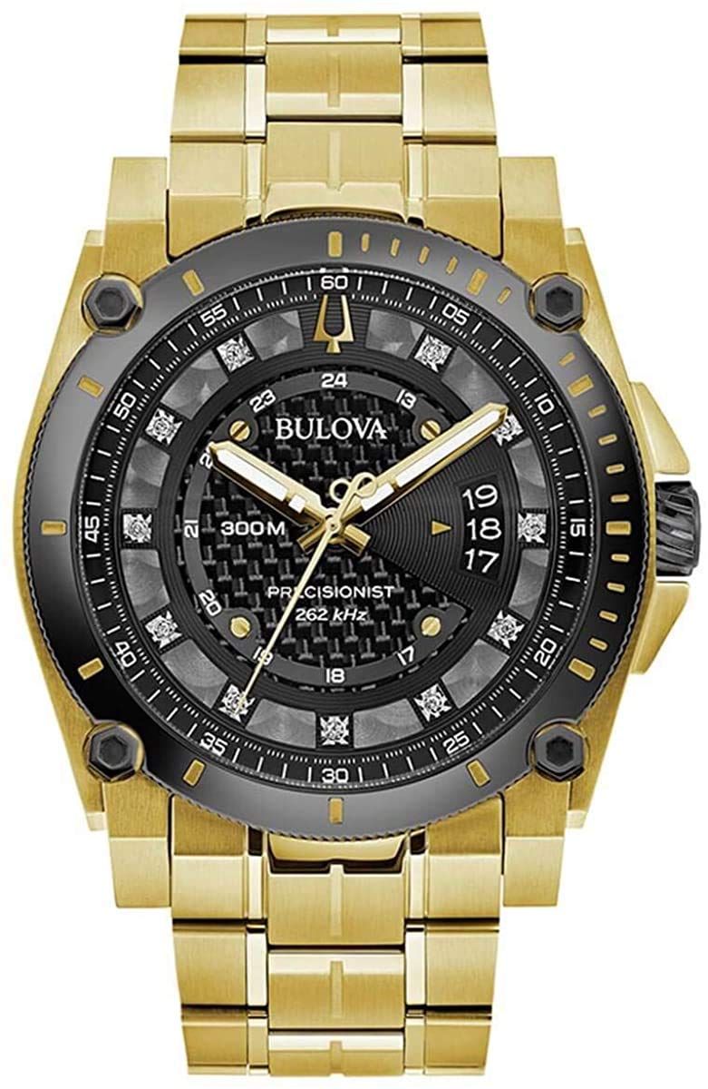 Bulova Men's Analogue Quartz Watch with Stainless Steel Strap 98D156