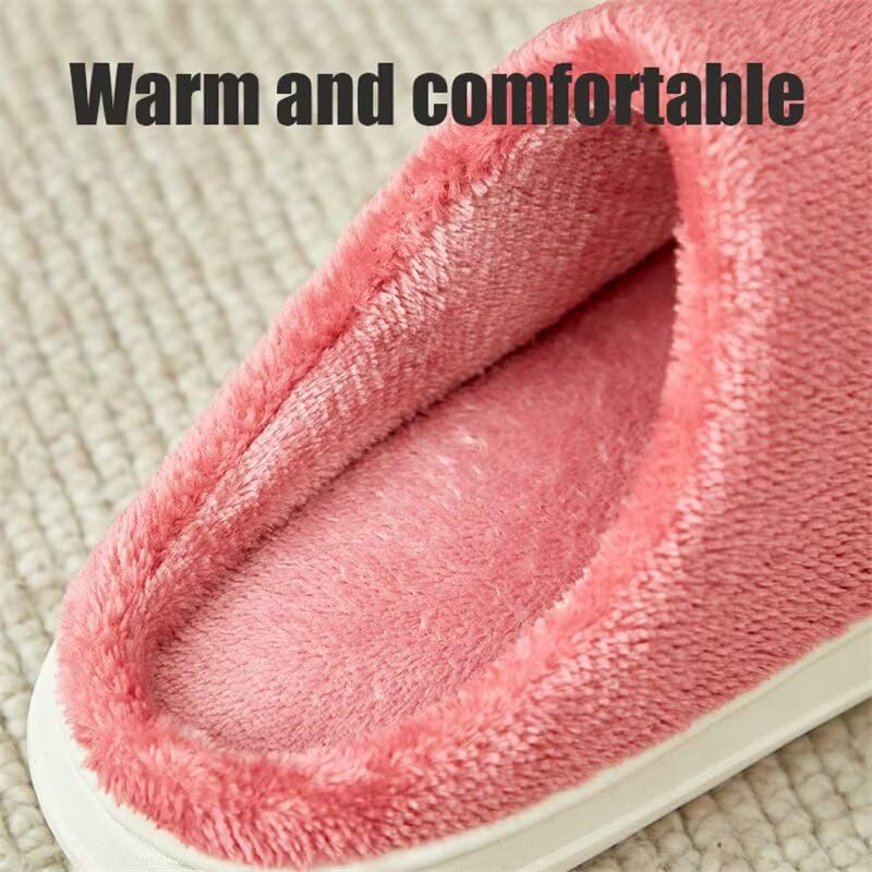 Men Women Lightweight Quiet Cotton Slippers for Winter Indoor Bedroom Home Walking 5