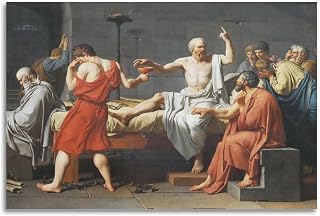 Jacques-Louis David《The Death of Socrates》Print Poster (2) Painting On Canvas Wall Art Scroll Picture Print Living Room Walls Decor Homes 12x18inch(30x45cm)