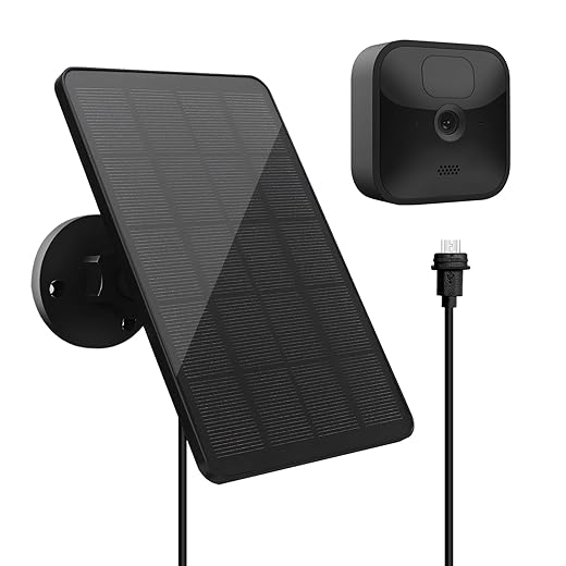 4W Solar Panel for Blink Outdoor Camera(3rd Gen), Solar Charger with Rubber Plug, IP65 Waterproof, 13.12ft Cable