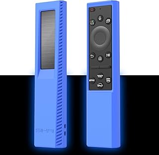 Universal Samsung SolarCell Remote Control Protective cover Compatible with Samsung 2022 TM2280E BN59-01386 BN59-01385B Series, Anti-Slip Shell for Samsung Neo QLED OLED TV SolarCell Remote Cover Blue