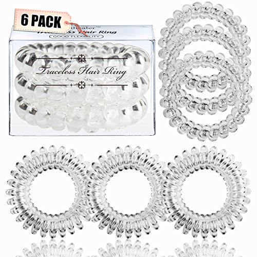 IBEET Hair Ties for Women, Off-white- 6 Packs