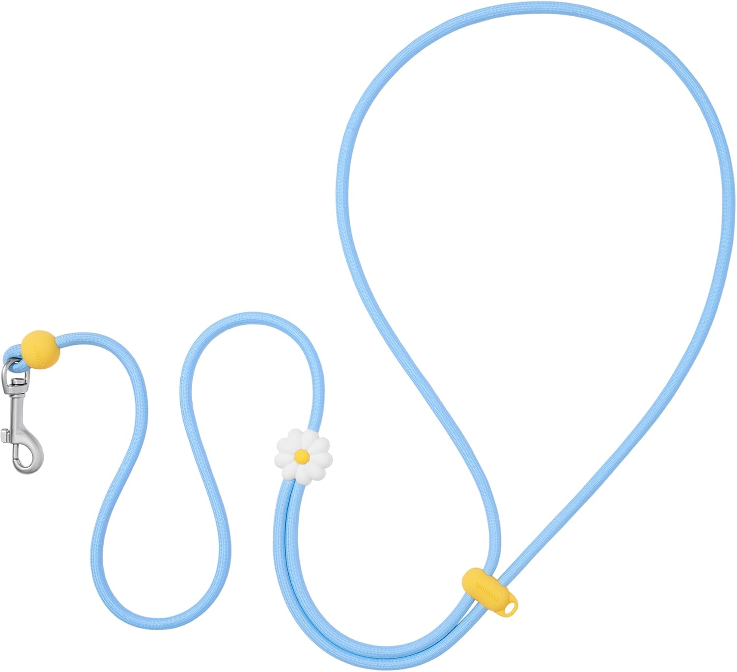 VETRESKA Crossbody Hands Free Dog Leash, 5FT Adjustable Rope Leash for Small Medium Dogs, Waist Multifunctional Leashes for Walking, No Pull Dog Leashes with Bag Dispenser, 2 in 1 Walk Set (Daisy)