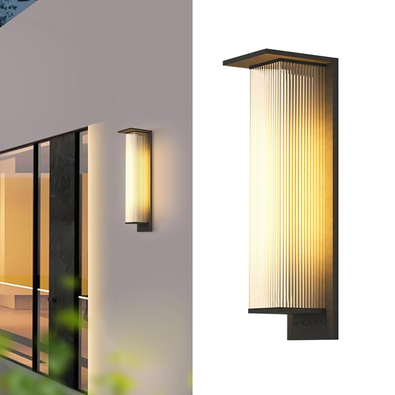 Aplique solar de pared para exteriores, moderno, impermeable, inalámbrico, iluminación de porche para jardín, garaje, hotel y pasillos de escalera