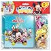 Disney Junior Mickey Bath Time Books - Activity Books for kids, Bath book, 6 Padded suction cups, 1 Mesh bag