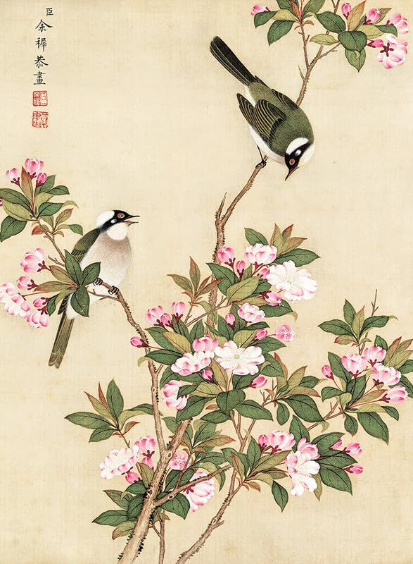 Bristlegrass 1000-Piece Jigsaw Puzzle from The Chinese Qing Dynasty Old Master Yu Zhi Masterpieces of Art Begonia Flower Game Puzzle, Gifts for Adults, Birthday Christmas Puzzle（1000pcs） — image 1