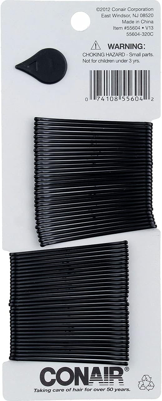 CURVED BOBBY PINS 60 PK BL