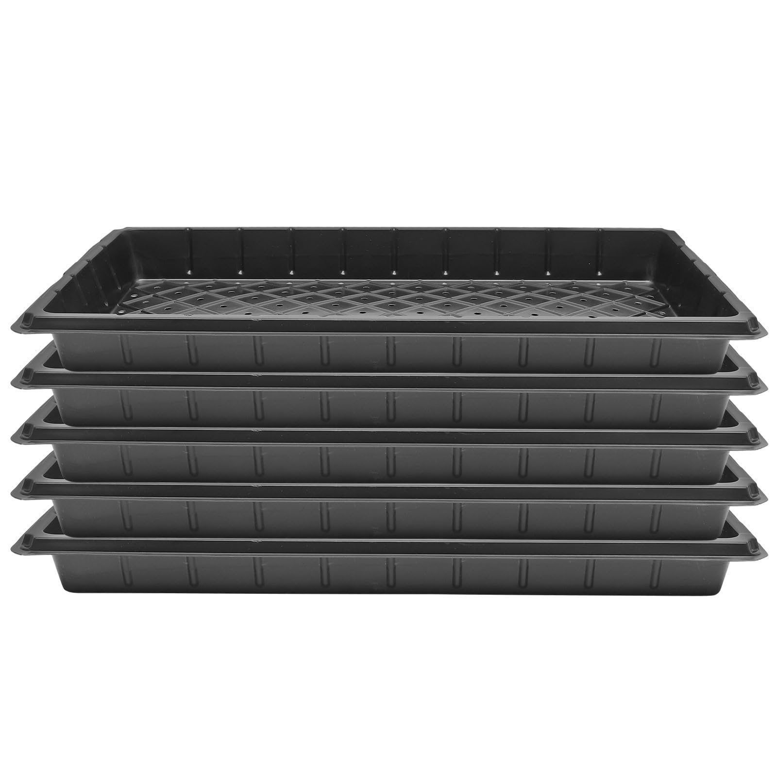 5 Piezas Bandejas para Germinación de Plántulas con Agujeros, Bandejas de Cultivo 1020 para Plantas de Interior y Exterior, Placa de Cultivo Reutilizable para Suculentas, Verduras