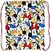 Mickey Mouse and Friends Drawstring Backpack Tote Bag, 15 1/2 Inch