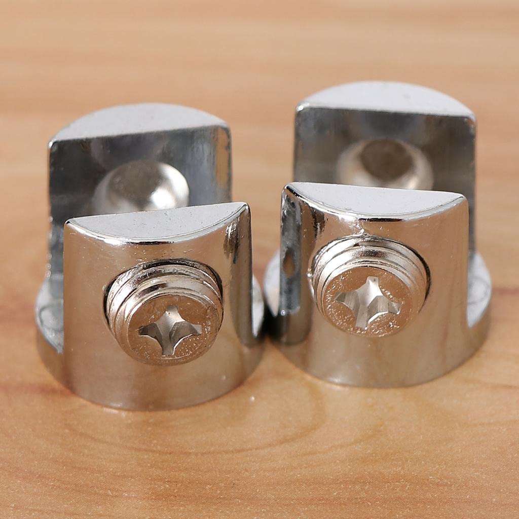 Calandis 2pcs Cylindrical Shape Adjustable Glass Clamp Shelf Support Brackets B-image-37