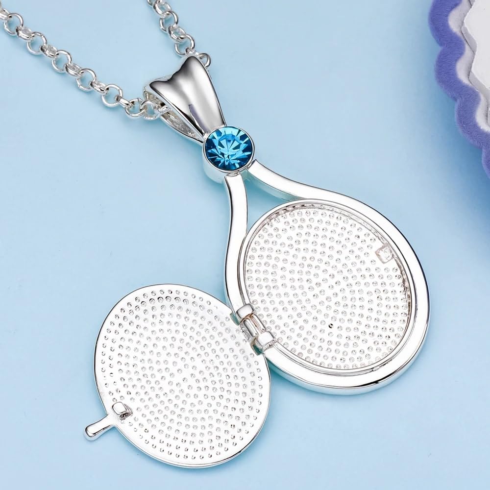 H2O Collana con ciondolo a forma di conchiglia di sirena, color argento, rame, con vetro, film TV, gioielli apribili da donna