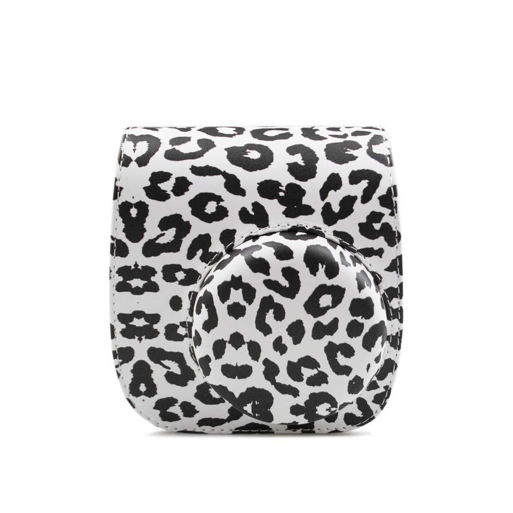 MUZIRI KINOKOO Protective Case for Fuji Instax Mini 12 11 9 8, PU Leather Protective Case Compatible with Polaroid Instax Mini 12/11/9/8/7 Instant Camera - Milk Cow Pattern