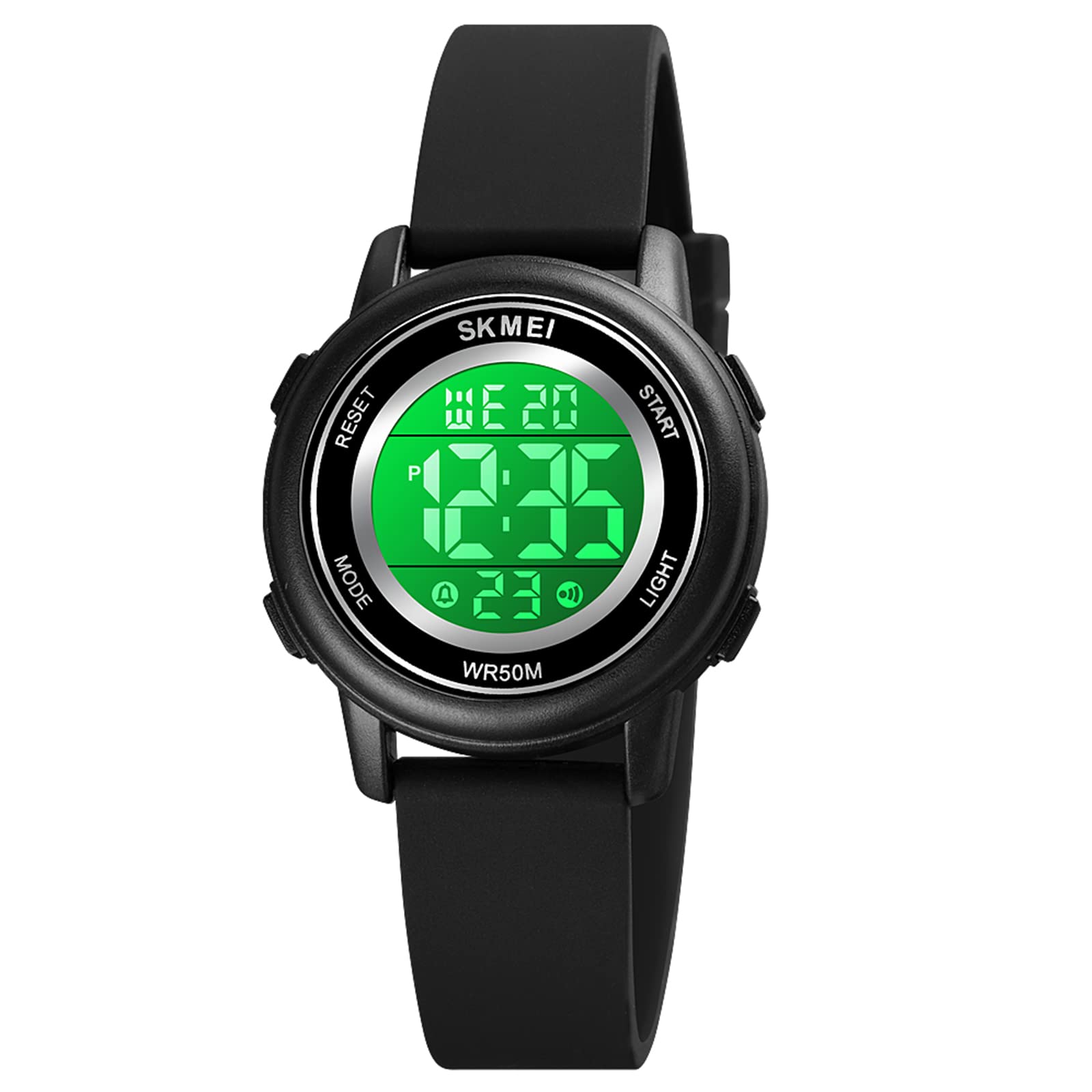 SKMEI Kids Digital Watch Waterproof Sport Outdoor Watch with Colorful Backlight Alarm Date Chronograph Countdown for Ages 3-15 Boys Girls Gift