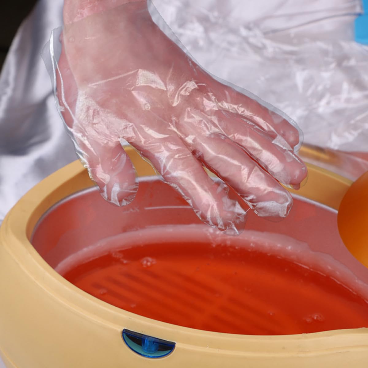 Paraffinwachshandschuhe für Hand und Fußbehandlung mit Baumwolle und Silikon zur Verbesserung der Aufnahme und Maximierung der Wärmespeicherung im Salon Zufällige Zufällige Farbe