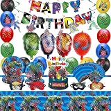 Kit de décoration pour fêtes d'anniversaire de garçons, Ensemble de 72 pièces sur le thème...