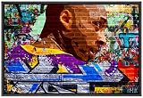 SIGNWIN Framed Canvas Wall Art Inspirational Kobe Bryant Abstract Painting Graffiti & Street Art Famous People Pop Art Modern Urban Multicolor for Living Room, Bedroom, Office - 24'x36' Black