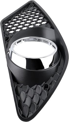 Miniatura 7 de AUTOKAY Luz antiniebla delantera izquierda y derecha Cáscara cromada con inserción negra cubierta para Mercedes Benz C300 W204 08-2011 Juego de 2