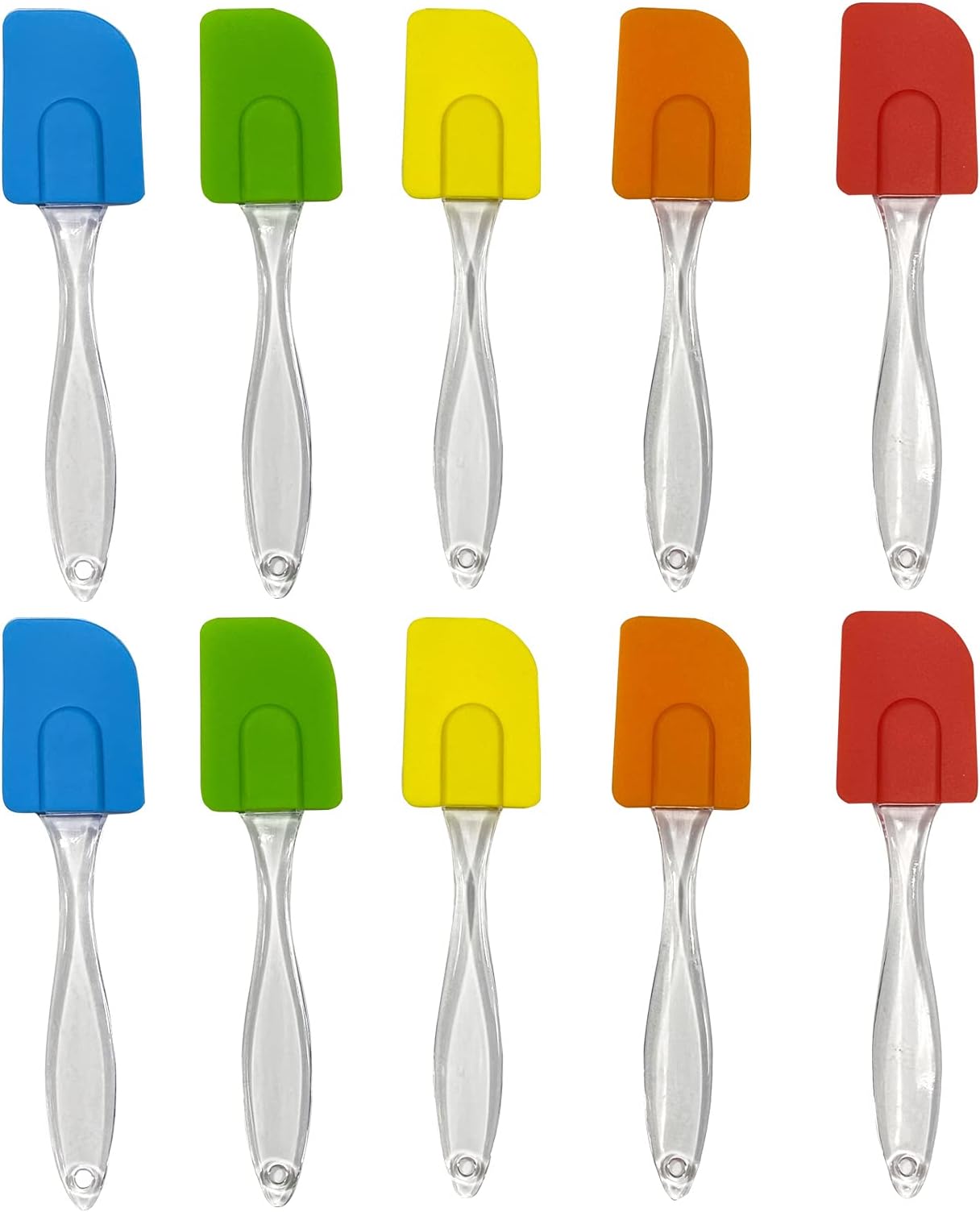 Mini Spatula Set - 10 Piece Heat Resistant Small Silicone Spatulas - Pro-Grade Multipurpose Kitchen Tool for Baking, Cooking, Mixing, and More