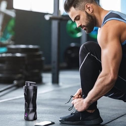 Miniatura 5 de Licuadora portátil, licuadora personal de 350 W para batidos y batidos, recargable por USB de 6000 mAh, vaso exprimidor de 23 onzas con 6 cuchillas