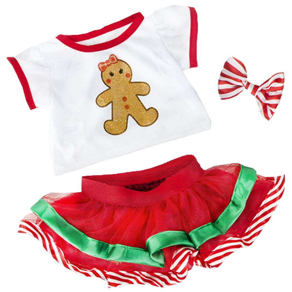 BYO-BFF Stuffed Animals Plush Toy Outfit – Gingerbread Girl Outfit 16”
