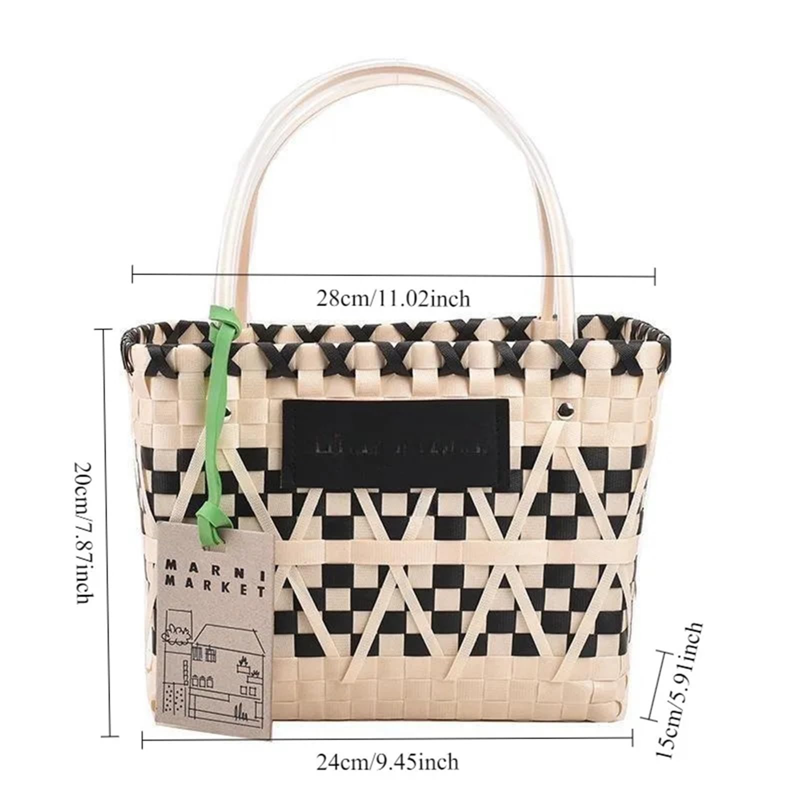 Borsa Intrecciata Donna Borsa tote in tessuto da spiaggia estiva di grande capacità Estiva