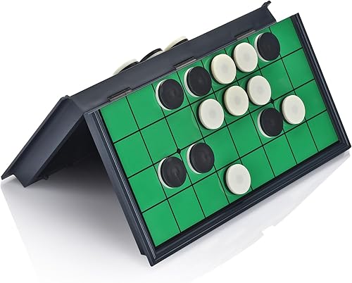Miniatura 6 de Magnetic Reversi - Juego de mesa de 9.76 pulgadas con tablero plegable, juegos clásicos de viaje para niños y adultos