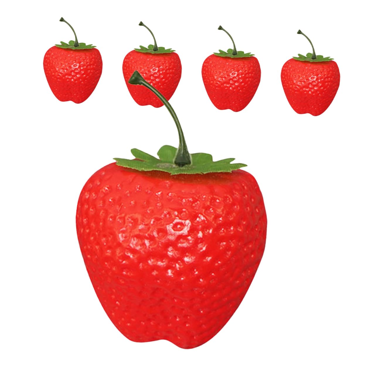 Yardenfun 5pcs Simulated Strawberry Model Simulated Strawberries Photo Prop Faux Strawberry Decor Layout Scene Decor Simulation Strawberry Decor Fake Strawberry Large Strawberry Props