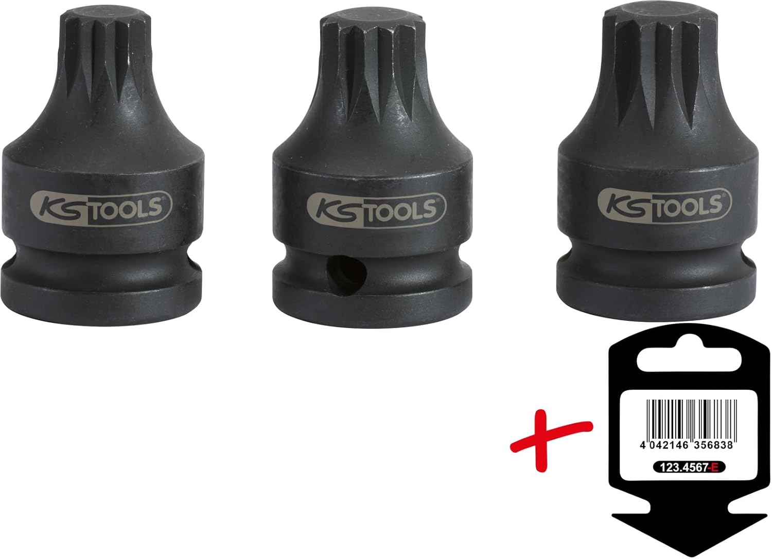 'KS Tools Plastic 515.1171 E 1/2 Impact Bit Socket XZN M14 Short on Hanger
