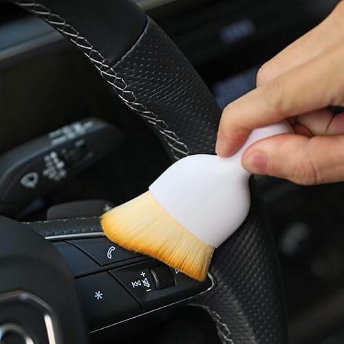 Miniatura 3 de AOCISKA Cepillo para detalles del interior del automóvil, cepillo de limpieza de cerdas suaves, cepillo para detallar el automóvil, herramienta de