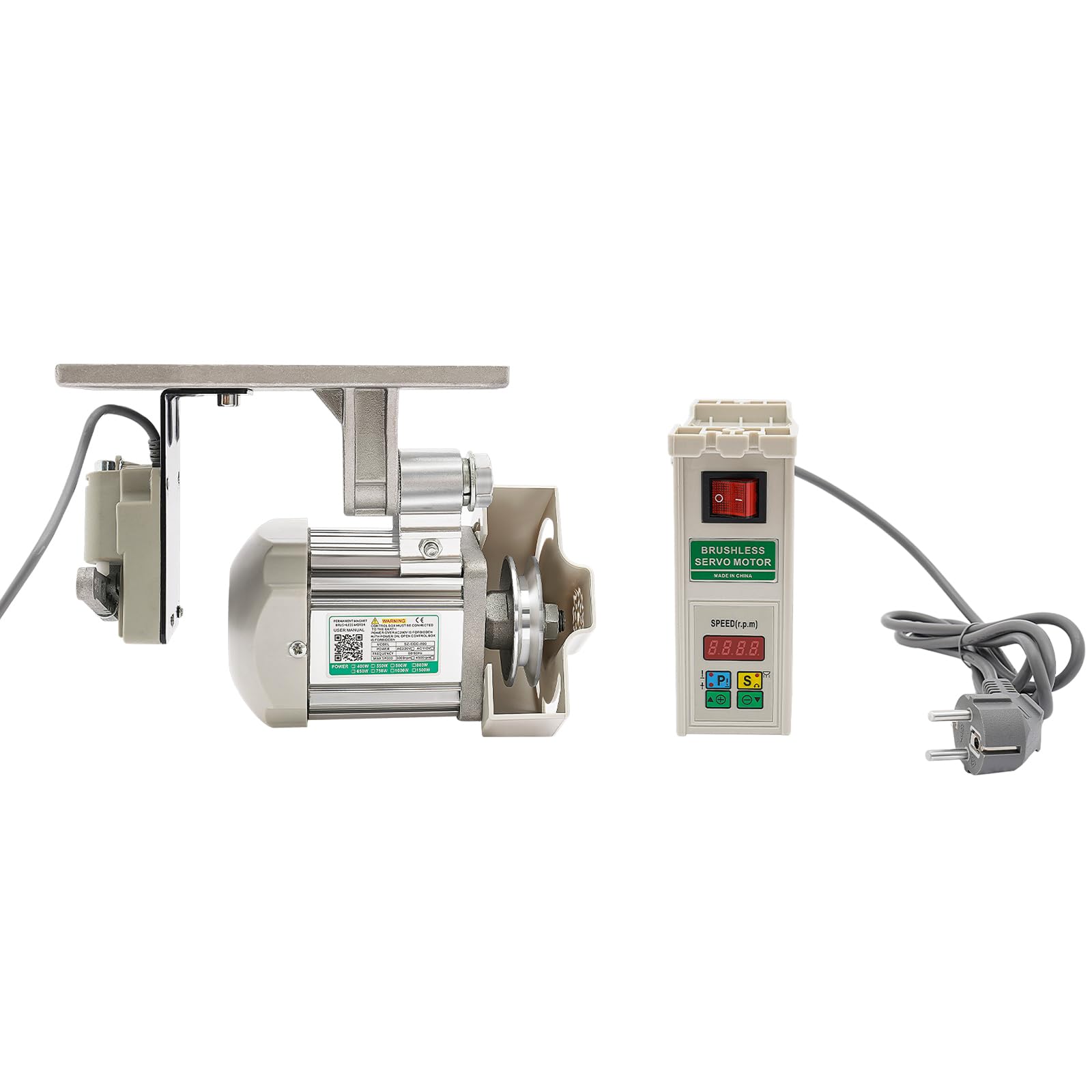 Motor eléctrico de máquina de coser de 750 W, 220 V, servo motor eléctrico sin escobillas, máquinas de coser industriales ajustables 500-3500 rpm, máquina de coser de bajo consumo para