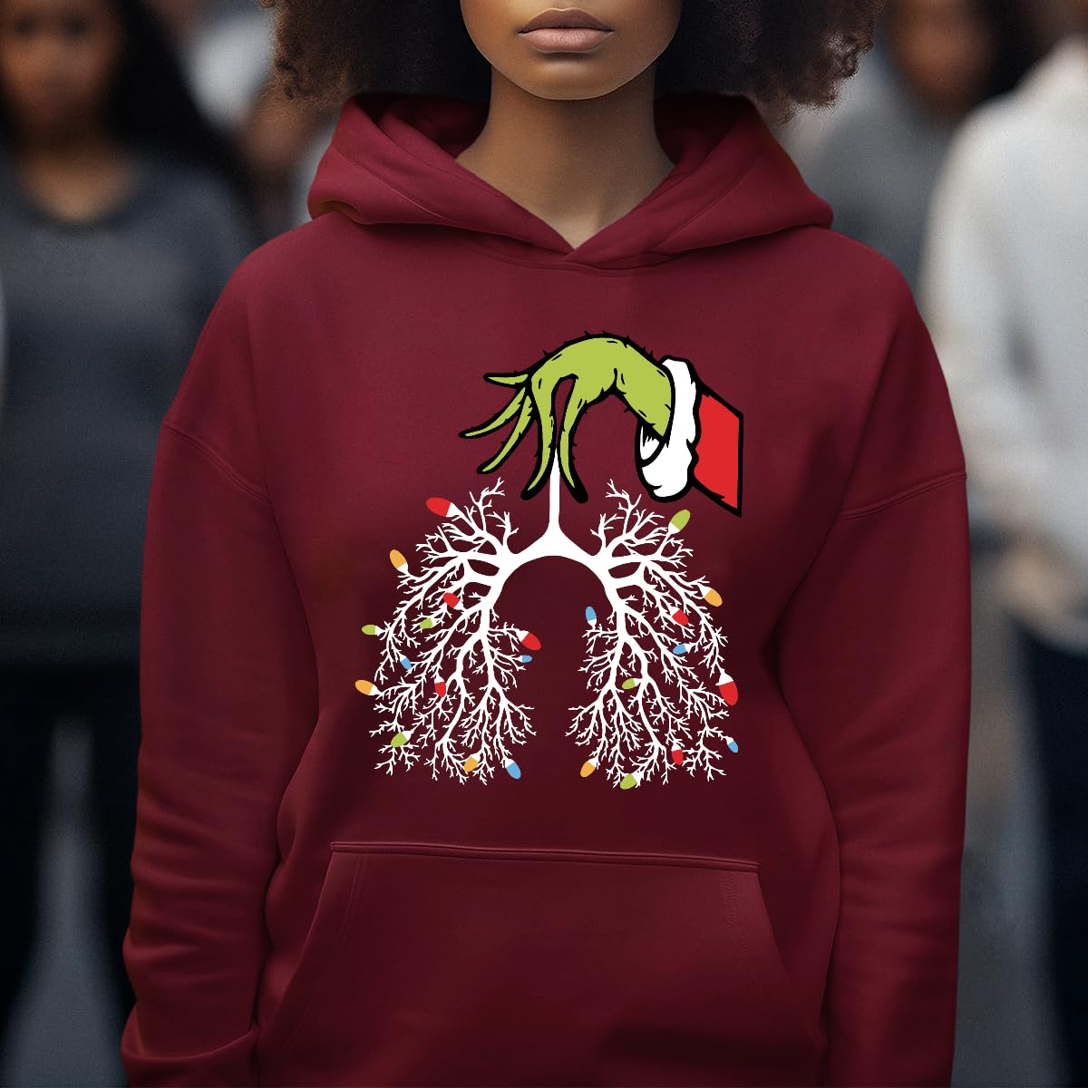 Maglione natalizio con palline di Natale