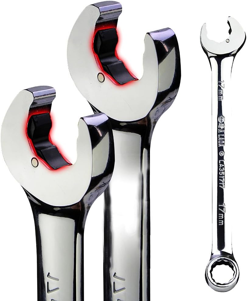 Crescent 7 Piece X6 Black Oxide Spline Open End Ratcheting Combination