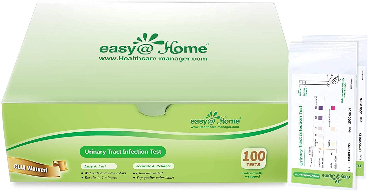 Buy EasyHome 100 Individual Pouch Urinary Tract Infection Test Strips, UTI Urine Testing Kit